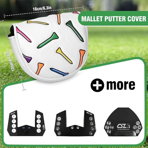 غولف مضرب يغطي OZ1 Mallet Putter Headcover Leather Golf Club مع Magnetic لـ OZ1 ، MEZZ1 ، MEZZ1 MAX PUTTER CENTER MALLET MALLET MALLET in Kuwait