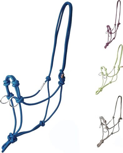 Copper Tip Series Horse Training Rope Halter – 4 Knot, 1/4" Stiff Cord with 2 Rings for Enhanced Control in Kuwait