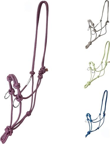 Copper Tip Series Horse Training Rope Halter – 4 Knot, 1/4" Stiff Cord with 2 Rings for Enhanced Control in Kuwait