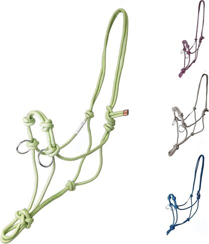 Copper Tip Series Horse Training Rope Halter – 4 Knot, 1/4" Stiff Cord with 2 Rings for Enhanced Control in Kuwait
