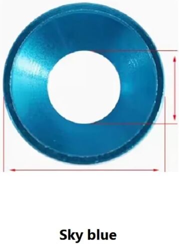 Aluminum Countersunk Washer M2 M2.5 M3 M4 M5 M6 M8 Colourful Anodized Countersunk Head Washers Gasket(Red,M5-(10Pcs)) in Kuwait