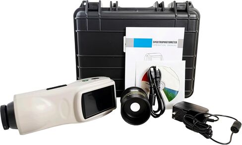 Precise Spectrophotometer Colorimeter with Aperture Φ8mm Touch Screen D/8 D65 A C 2°/10° USB/RS-232 Interface for Plastic,Painting,Coating,Ink,Textile,Garment,Printing and Dyeing,Food,Etc in Saudi Arabia