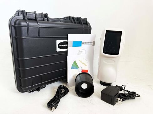 Lab Spectrophotometer Colorimeter with 8mm Aperture Touch Screen Display USB/RS-232 Interface Combined LED Sources Color Space CIE LAB, XYZ, Yxy, LCh, CIE LUV，LAB&WI&YI in Saudi Arabia