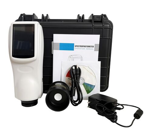 Handheld Spectrophotometer Colorimeter Aperture Φ8mm Touch Screen D/8 USB/RS-232 Interface for Plastic,Electronic,Painting,Coating,Ink,Textile,Garment,Printing and Dyeing,Food,Medical,Cosmetic in Saudi Arabia