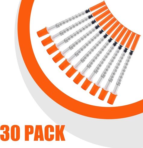 محاقن 1 سم مكعب مع 31G 5/16 "(8 مم) الإبرة 30Pack ، لوازم المختبرات ملفوفة بشكل فردي (1CC 31G 5/16" -30Pack) in Kuwait