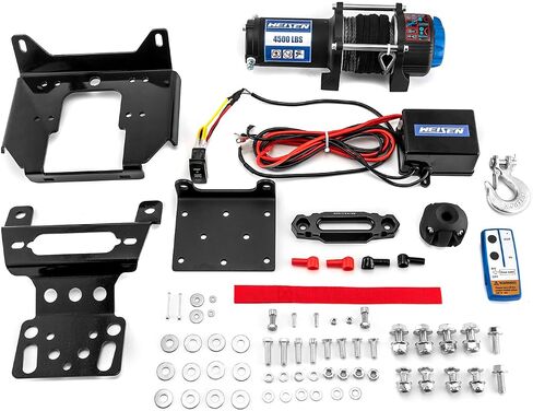 WEISEN 4500LB مجموعة WINCH KIT W/Rocker Switch و Winch Mount متوافق مع Polaris RZR XP 1000/900 Trail/Turbo/General 1000 XP 2015-2025 (لا تتناسب مع RZR XP 1000 2024) ، Hawse Fairlead and Stopper in Kuwait