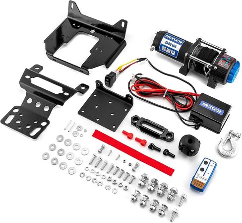 WEISEN 4500LB مجموعة WINCH KIT W/Rocker Switch و Winch Mount متوافق مع Polaris RZR XP 1000/900 Trail/Turbo/General 1000 XP 2015-2025 (لا تتناسب مع RZR XP 1000 2024) ، Hawse Fairlead and Stopper in Kuwait