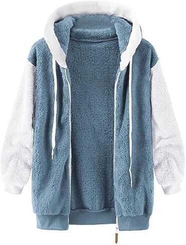 Bidobibo fuzzy Fleece Jackets for Women 2025 Winter Warm Faux Fur Fur Coats بالإضافة in Kuwait