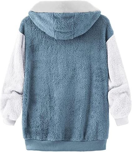 Bidobibo fuzzy Fleece Jackets for Women 2025 Winter Warm Faux Fur Fur Coats بالإضافة in Kuwait