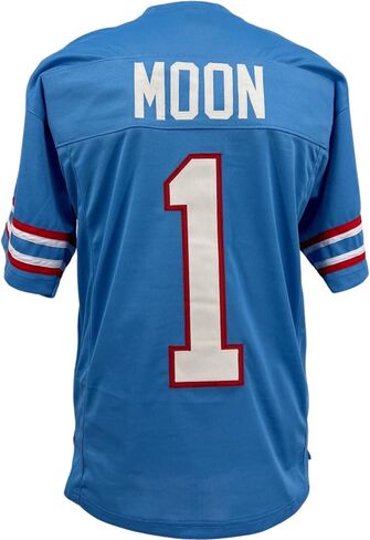 Warren Moon Jersey Blue Houston | Unisex Adult Sizes S-5XL Unsigned Custom Sewn Stitched in Saudi Arabia