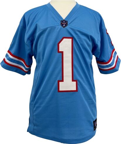 Warren Moon Jersey Blue Houston | Unisex Adult Sizes S-5XL Unsigned Custom Sewn Stitched in Saudi Arabia