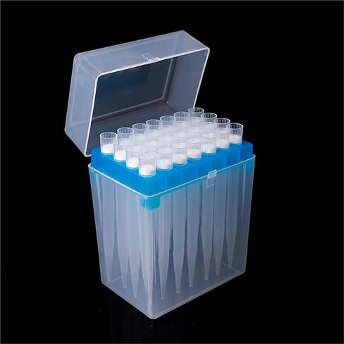 1SET LAB Pipettor Tip Box مع نصائح مرشح ماصة للتجربة 10ul/10ul-L/20ul/50ul/100ul/200ul/300ul/1ml/7ml/10ml (300ul Tips and Box) in Kuwait