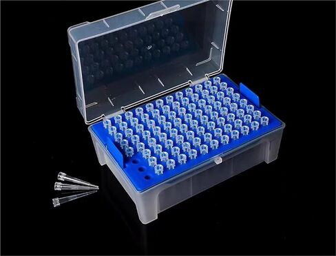 1SET LAB Pipettor Tip Box مع نصائح مرشح ماصة للتجربة 10ul/10ul-L/20ul/50ul/100ul/200ul/300ul/1ml/7ml/10ml (300ul Tips and Box) in Kuwait