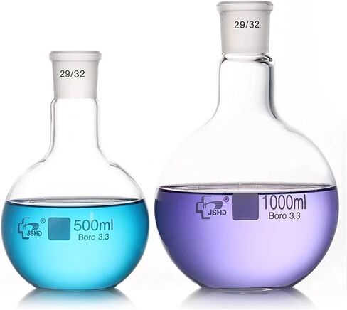 1pcs Standard frosted mouth19#24#29#single-mouth distillation flask with flat bottom capacity 50ml to 2000ml (1000ml caliber29) in Saudi Arabia