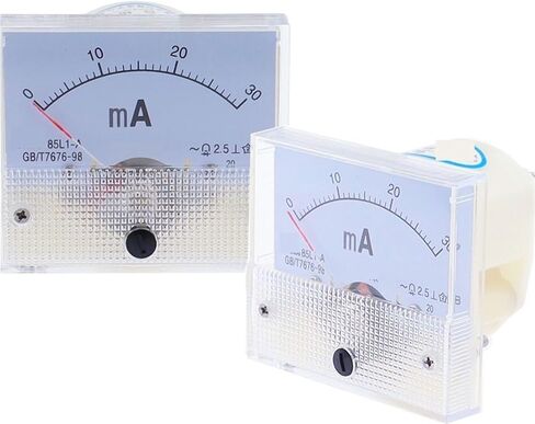 85L1-mA 2mA 3mA 5mA 10mA 15mA 20mA 30mA 50mA 75mA AC White Plastic Shell Analog Panel AMP Meter Ammeter 1Pcs(2MA) in Saudi Arabia
