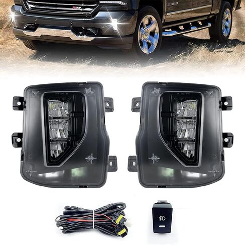 Boxlight Fog Lights Assembly for 2005-2015 Xterra / 2010-2019 Frontier Fog Light Kit with H11 12V 55W Halogen Lamps, Wiring Harness and Bezels in Saudi Arabia