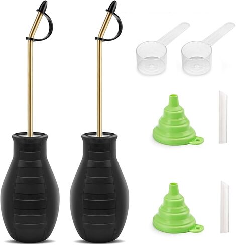 Large Bulb Powder Duster, 2PC Diatomaceous Earth Spreader for Garden and Indoor Insect Treatment, Handheld Dust Applicator Spray Bottle with Long Copper Tube in Kuwait