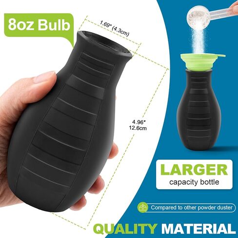 Large Bulb Powder Duster, 2PC Diatomaceous Earth Spreader for Garden and Indoor Insect Treatment, Handheld Dust Applicator Spray Bottle with Long Copper Tube in Kuwait