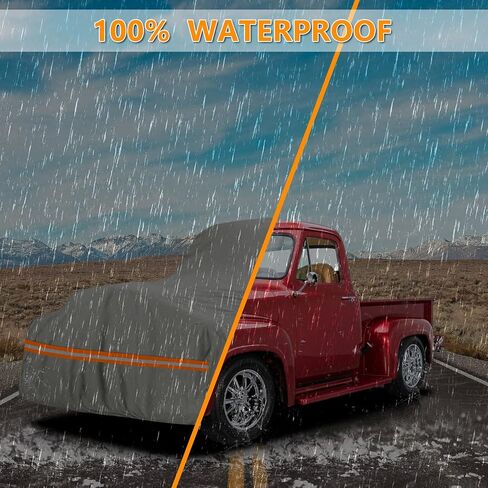غطاء السيارة المقاوم للماء استبدال متوافق مع تويوتا لاند كروزر FJ40/41/42 1960-1984 جميع أغطية السيارات الكلاسيكية حماية الطقس مع سحاب باب السائق وحقيبة التخزين in Saudi Arabia