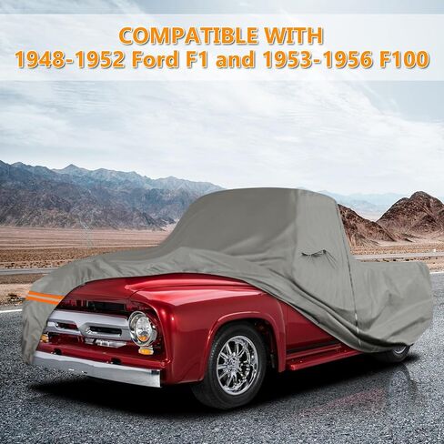 غطاء السيارة المقاوم للماء استبدال متوافق مع تويوتا لاند كروزر FJ40/41/42 1960-1984 جميع أغطية السيارات الكلاسيكية حماية الطقس مع سحاب باب السائق وحقيبة التخزين in Saudi Arabia