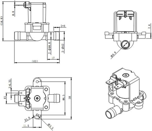 DC 12V 24V 220V صمام الملف اللولبي الكهربائي المغناطيسي مغناطيسي المغلقة المغلقة عادة مفتاح تدفق مدخل الهواء ماء صمام الماء (12 فولت) in Saudi Arabia
