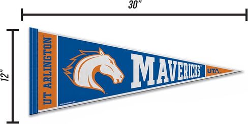 Rico Industries NCAA Texas-Arlington Mavericks 12" x 30" Felt Wall Décor Pennant - Great for Home/Bed Room/Man Cave Décor in Saudi Arabia