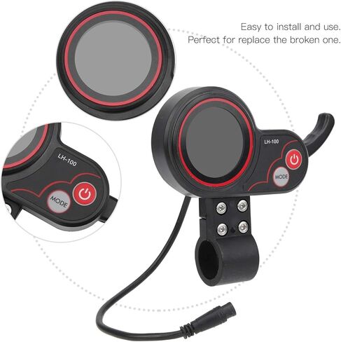 Display Thumb Throttle, 2 in 1 Universal Speedometer Manual Control Panel, with 6pin Connector Interface, for Electric Bike Scooter in Kuwait