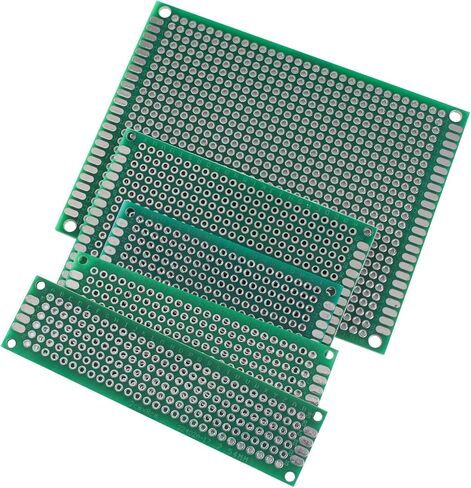 40 Pcs Double Sided PCB Board, 5 Sizes Green Circuit Board Prototype Kit for DIY Electronics Soldering Projects Universal in Saudi Arabia