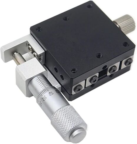Micrometer Sliding Table X Axis LGX40-L Manual Displacement Platform Optical Knob Micrometer Sliding Stage Steel Bar Ball Guide Rail 40 * 40mm in Saudi Arabia
