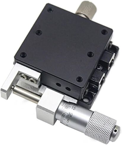 Micrometer Sliding Table X Axis LGX40-L Manual Displacement Platform Optical Knob Micrometer Sliding Stage Steel Bar Ball Guide Rail 40 * 40mm in Saudi Arabia