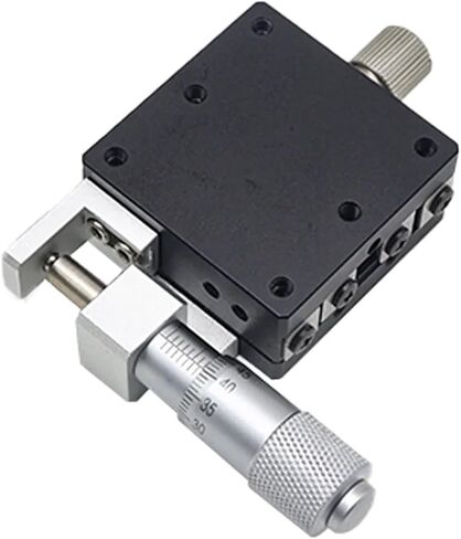 Micrometer Sliding Table X Axis LGX40-L Manual Displacement Platform Optical Knob Micrometer Sliding Stage Steel Bar Ball Guide Rail 40 * 40mm in Saudi Arabia