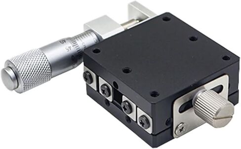 Micrometer Sliding Table X Axis LGX40-L Manual Displacement Platform Optical Knob Micrometer Sliding Stage Steel Bar Ball Guide Rail 40 * 40mm in Saudi Arabia