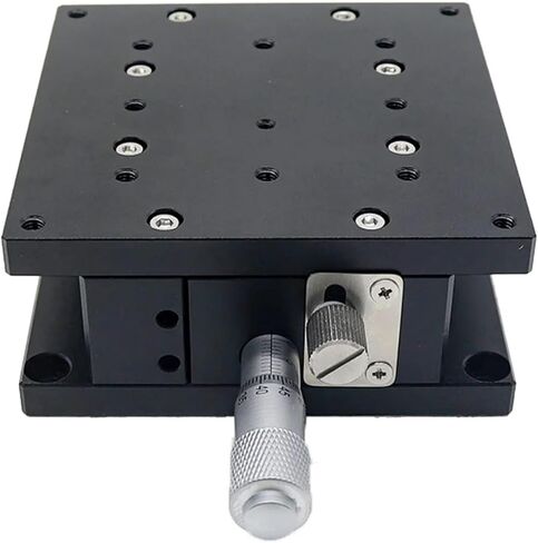 الجدول المنزلق ميكرومتر Z AXIS LZ90-2 مصاعد الإزاحة البصرية مرحلة مرحلة يدوي منصة ضبط دقيقة مزدوجة عبر السكك الحديدية الجدول 90 * 90 مم in Saudi Arabia