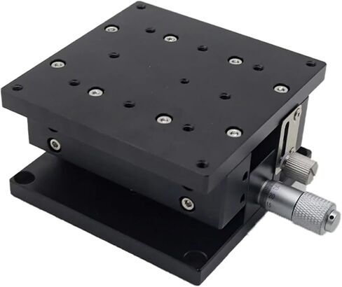 الجدول المنزلق ميكرومتر Z AXIS LZ90-2 مصاعد الإزاحة البصرية مرحلة مرحلة يدوي منصة ضبط دقيقة مزدوجة عبر السكك الحديدية الجدول 90 * 90 مم in Saudi Arabia