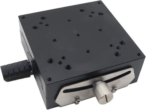 Micrometer Sliding Table X axis Manual Goniometer GFG100-95 Worm Gear Type Angle tilt Radian Angle Sliding Table in Saudi Arabia