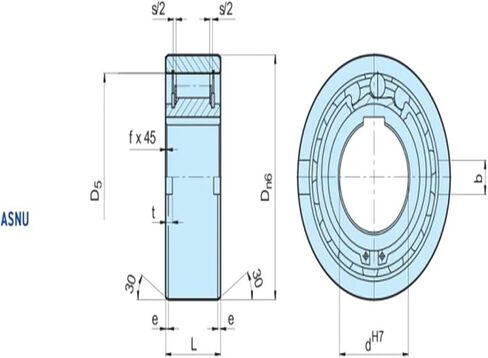Roller Type 8x35x13 One Way Clutch Bearing Freewheels ASNU8 ASNU12 ASNU15 ASNU17 ASNU20 ASNU25(ASNU30) in Saudi Arabia
