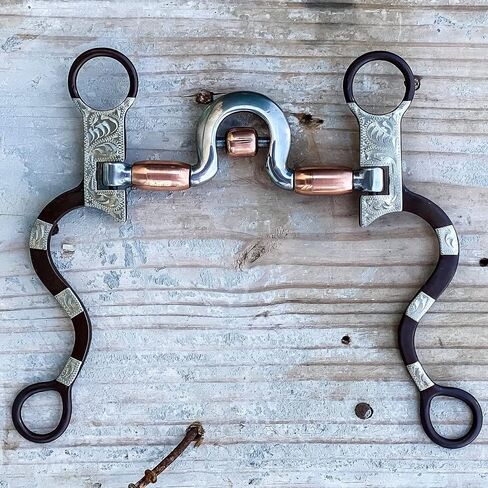 AJ Tack Engraved Spoon Bit with Copper Barrels in Saudi Arabia