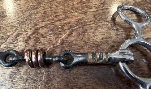 HILASON Western 3 pcs Dogbone Copper Rings Short Gag Bit with Sweet Iron | Horse Bits Walking Training Equine for Horses in Saudi Arabia