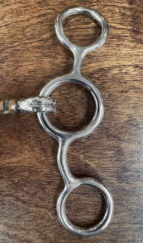 HILASON Western 3 pcs Dogbone Copper Rings Short Gag Bit with Sweet Iron | Horse Bits Walking Training Equine for Horses in Saudi Arabia