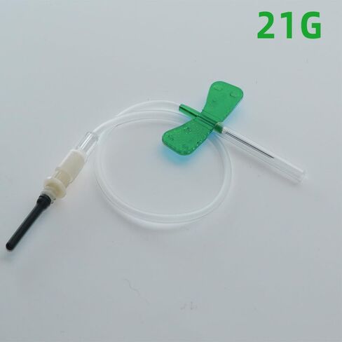 50Pcs Blood Collection Needles, 21G Butterfly Needles with Luer Adapter Sterile Individually Wrapped in Saudi Arabia