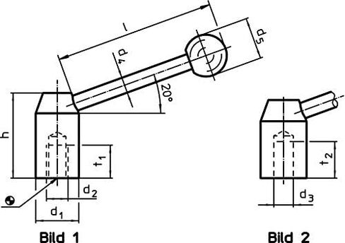 Halder 24430.0058 رافعة التوتر/مع موضوع داخلي ، D1 = 40 مم/D2 - M20/الصلب in Kuwait