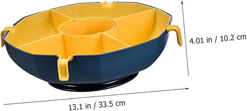 Valiclud Multi Grid Dropeating Drain Basket لوحة تخزين طبقة واحدة للفواكه الخضار لتقديم وجبة خفيفة وعاء ساخن وتنظيم Sea Sea Rattan in Saudi Arabia