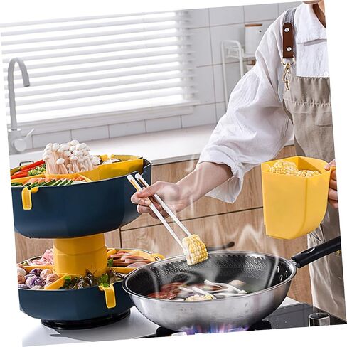 Valiclud Multi Grid Dropeating Drain Basket لوحة تخزين طبقة واحدة للفواكه الخضار لتقديم وجبة خفيفة وعاء ساخن وتنظيم Sea Sea Rattan in Saudi Arabia