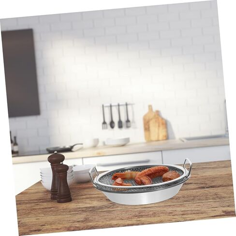 Stainless Steel Oil Drain Tray Frying Mesh 2-Piece Set for Fried Foods and Snacks for Home Cooking and Barbecue in Saudi Arabia