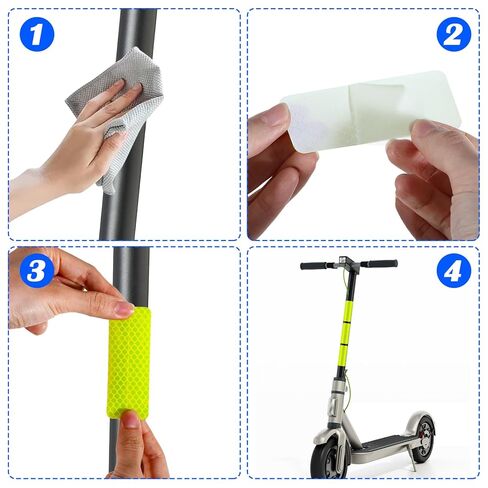 50PCS Reflective Tape, High Visibility Reflective Tape Outdoor Waterproof Safety Warning Reflector Stickers for Car, Vehicle, Bicycles, Motorcycles, Helmet, Mailbox Bag (5 Colors, 3.15 x 1.18 Inch) in Saudi Arabia