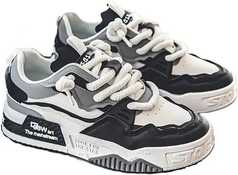 [Comfy Street Style Skate Shoes] Comfy Non Slip Men's Skate Shoes - Trendy Street Style Platform Sneakers for Outdoor Activities in Saudi Arabia