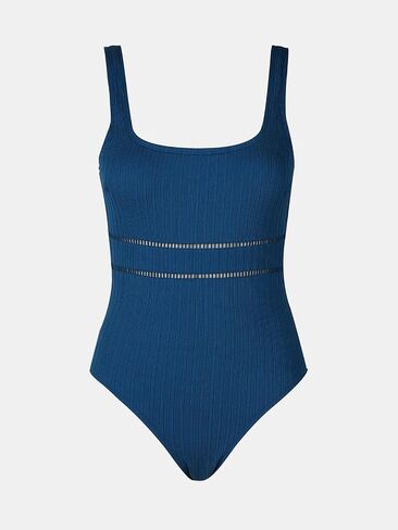 Cupshe Women's One Piece Swimsuit Scoop Neck Suctured Suctuits Autouts Low Back Back Wide Wide Straps in Kuwait