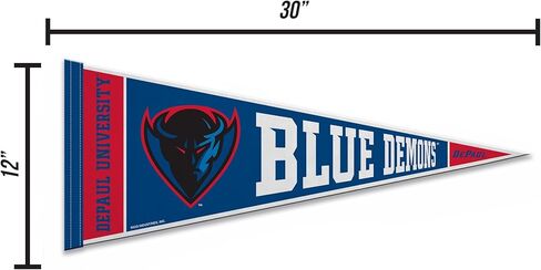 Rico Industries NCAA DePaul Blue Demons 12" x 30" Felt Wall Décor Pennant - Great for Home/Bed Room/Man Cave Décor in Saudi Arabia