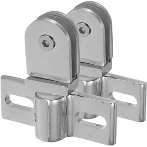 MAGICLULU 1set Zinc Alloy Shower Door Pivot Hinges Bidirectional Design for Glass Doors Secure Clamp Hardware for Bathroom and Home Use Versatile Installation with Reliable Support in Saudi Arabia