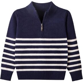 Danny D Boys Stripe Quarity Zips Pulover Sweater Kids chunky chunky long sweeve knit pullover سترة in Kuwait